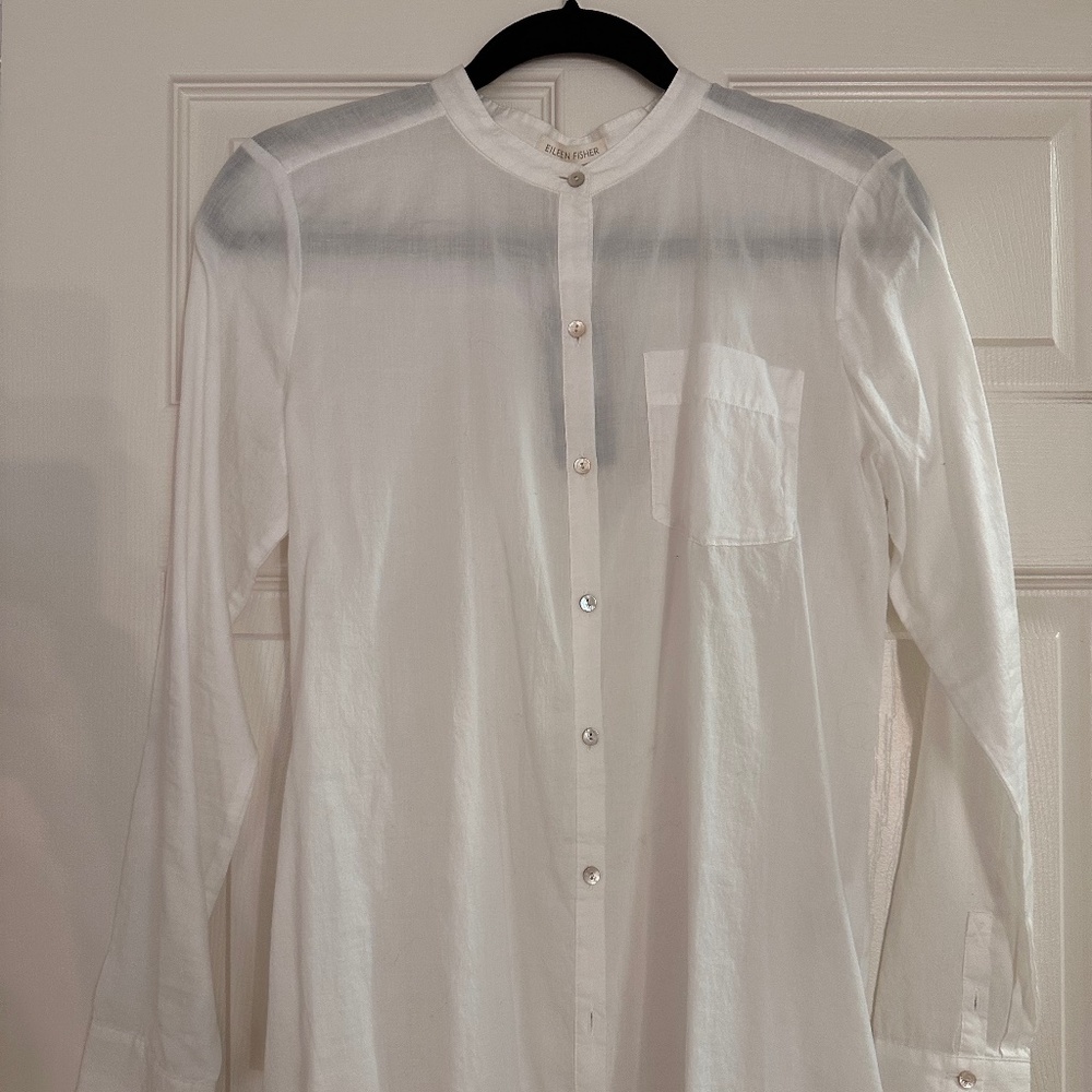 Eileen Fisher organic cotton shirt NWT XS